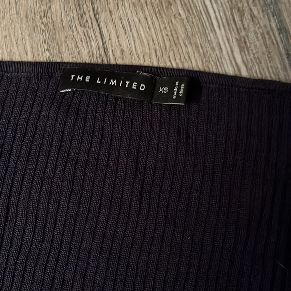 Womens the limited super soft navy blue ribbed top sweater XS - Picture 3 of 3